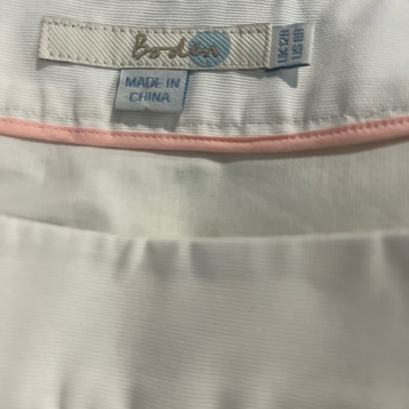 Boden White A-Line Skirt with Colorful Floral Accents - Picture 8 of 10